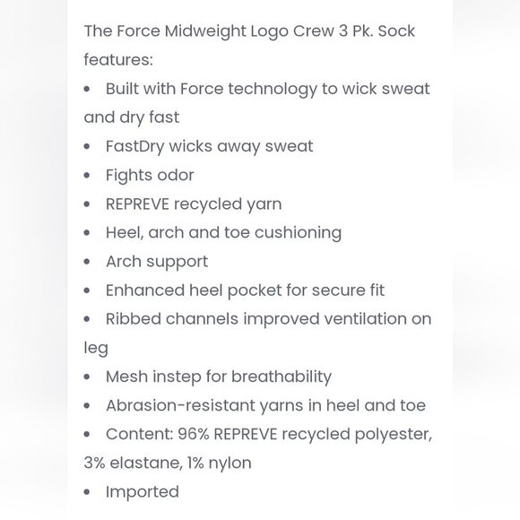 Carhartt Force Midweight Logo Short Crew Sock- 2PK - Picture 4 of 6